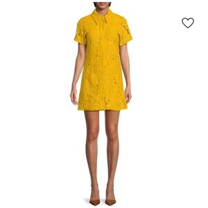 Ted Baker Yellow Lace Mini Dress